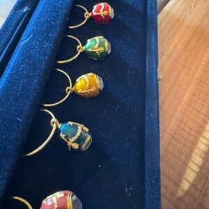 Faberge Red and Green Bar Accessories